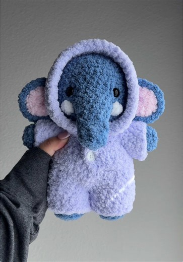 Handmade Crochet Elephant Plush Toy Design