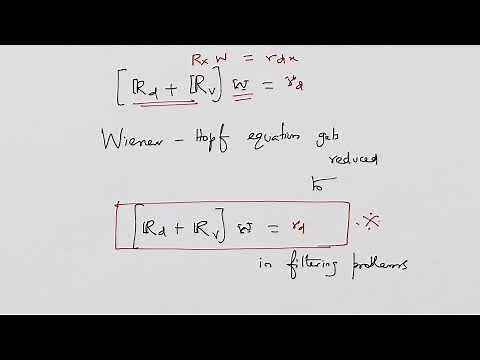Wiener hopf equation and wiener filters in the context of filtering and linear prediction
