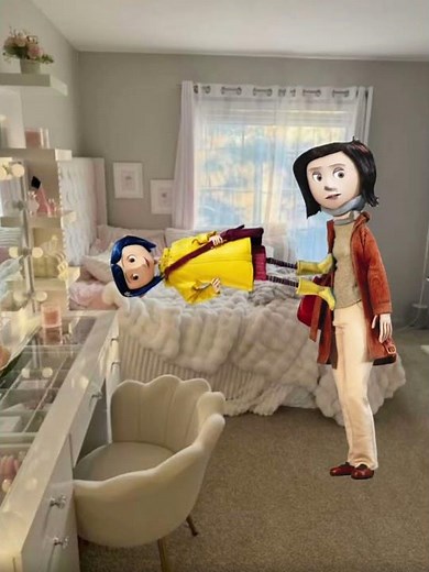Coraline in school part 1 full movie #coraline #huggywuggy #rainbowfriends #edit #movie #capcut