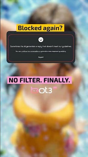 Blocked again? Bot3 doesn’t judge. Unfiltered AI chats that just work #bot3 #AIchat #roleplay