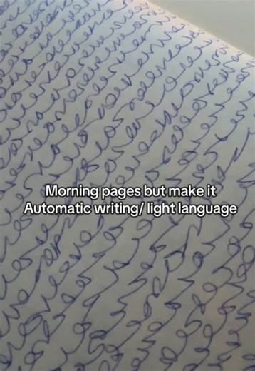 If you don't like Journaling.. You get stuck in your head about what to write and then never get to more than a page.. Then you could try scribbling down without thinking about the words. Just gibberish. You'll see it works (almost) like Journaling. It's like all the stories in your head start to organise and file themselves. Here I'm writing light language but any automatic writing of gibberish would do it. You just need to touch the flow of writing. #journaling #spiritualjourney #lightlanguage