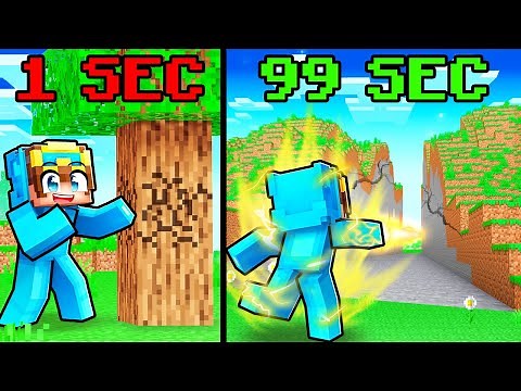Minecraft But You Get a STRONGER PUNCH Every Second!