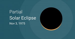 Partial Solar Eclipse on November 3, 1975