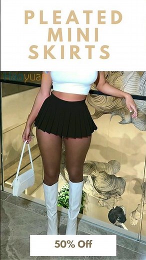 Pleated Mini Skirts | Sexy Skirts Club Outfits for Women 2023 | Skirts Designs for Women