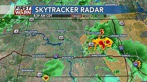 We are starting off Sunday morning with thunderstorms. We even have a severe thunderstorm warning crossing the South Dakota border. We have more chances of thunderstorms through the day that can become strong to severe. - Meteorologist Meghan Chada | KFYR-TV