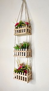 116K views · 1.5K reactions | Creative DIY: Handmade Crafts with Ice Cream Sticks for Wall Decor | JK Creation | Facebook