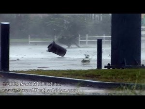 Hurricane Gustav Land Fall- Houma, LA September 1st, 2008 [HD]