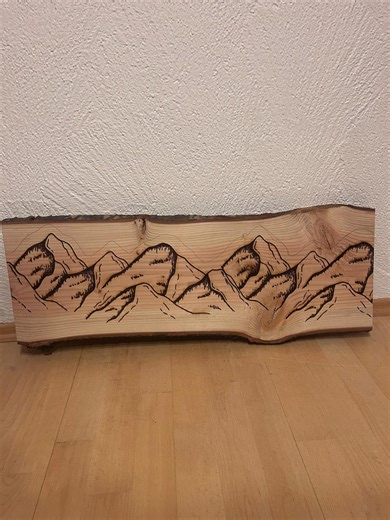 Wooden Signs With Custom Engraving - With Live Edge and Bark - Various Sizes - Flamed or Natural - Etsy