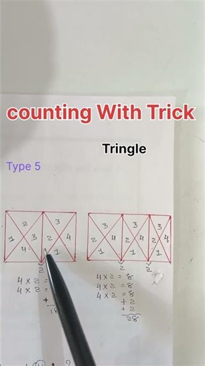 counting with Trick triangle type 5 #resoning #shorts #tringle