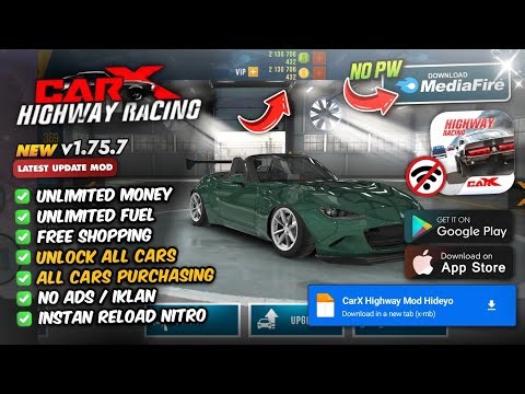 CarX Highway Racing Mod Menu Apk v1.75.7 Terbaru 2025 - Unlimited Money & Unlock All Cars