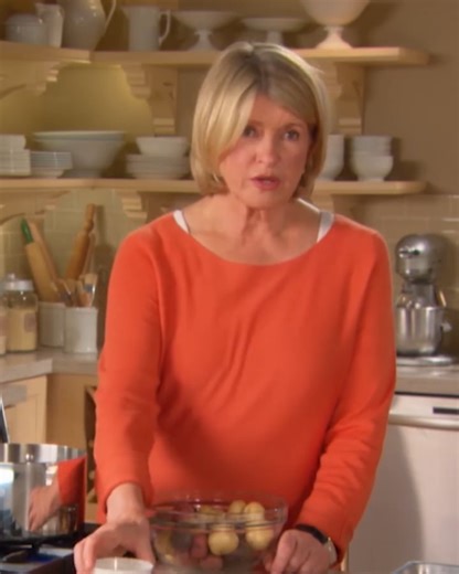 This recipe is for smashed, not mashed, potatoes. Multicolored potatoes are flattened, seasoned, and roasted until crisp. Top with sour cream and chives when serving. Get the recipe: bit.ly/46kPLhZ | Martha Stewart