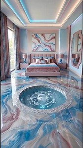 Is This the Most Beautiful Bedroom You've Ever Seen? 🤔 Indoor Pool Luxury Epoxy Floor! ✨