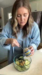 This viral cucumber salad from @ashleighbovard is easy and SO GOOD. Ingredients: 1 whole sliced cucumber 1 tbsp @spiceworldinc Chili Onion Crunch (most important ingredient!!) 1 tsp sesame seeds 1 tsp sesame oil 1 tbsp white vinegar 1 tsp soy sauce or coconut aminos 2 cloves @spiceworldinc garlic, minced 1 tbsp honey Optional: A drizzle of sriracha to add a little extra spice! Find our Chili Onion Crunch in the produce aisle of your local grocery store. | Spice World