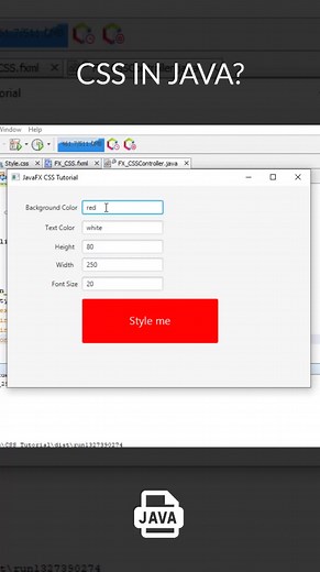 CSS in Java? #java #javafx #programming #programmingtutorial #javatutorial #javafxtutorial #reels #javaprogramming | Kensoft PH