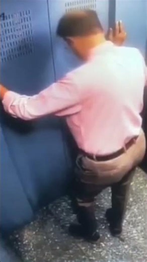 Man leaves malfunctioning elevator moments before disaster #shorts