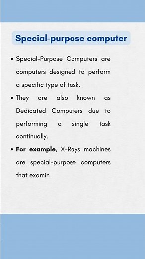What is special purpose computer | Computer Fundamentals |