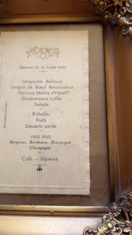 Antique French Menu 1932 Framed, Vintage Restaurant Menu France, Kitchen Wall Decor, French Dining Art, Gastronomy Wall Art - Etsy