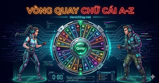 Vòng quay chữ cái - Letter Picker Wheel from A to Z