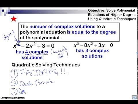 Solving Higher Order Polynomial Equations