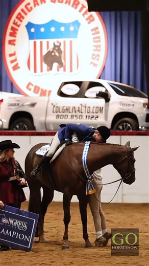 Congratulations to all the winners of the Junior Hunter Under Saddle at the 2025 All American Quarter Horse Congress. Check out all the highlights here. CHAMPION - Kruzn South & Stacy Huls for Kayla & Matt Budine RESERVE CHAMPION - The Canadian Club & Katy Jo Zuidema for Courtney Suthoff THIRD PLACE - In Pats Honor & Keith Miller for Susan Merkatoris #letsgohorseshow #wherethewinnersgo #allamericanquarterhorsecongress #quarterhorsecongress #aaqhc2025 #quarterhorsecongress2025 #qhcongress #qhcong