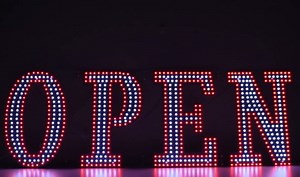 40"x14" LED Open Sign for Business with Flashing Mode, Ultra Bright open Light up Sign for Stores Window, Includes Business Hours and Open & Closed Signs (Flash Red& White)