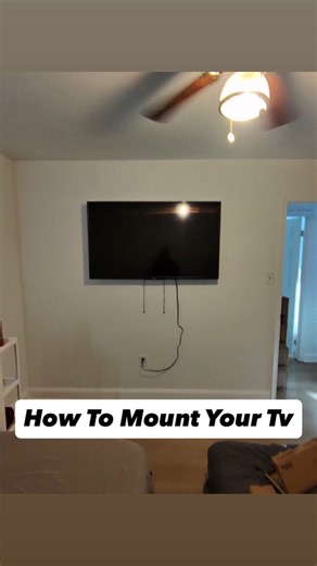 Mounting a TV using Harbor Freight tools only. Simple DIY setup @no contractor needed. #DIY #HomeImprovement #TVMount | Davante Ellison