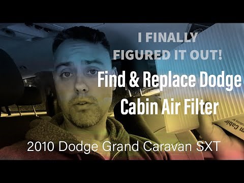 How to change 2010 Dodge Grand Caravan cabin air filter (WATCH FIRST, you’ll thank me later!)