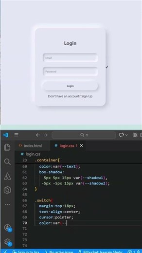 Neumorphic Login UI 🔥 HTML CSS JS | Smooth Auth Animation