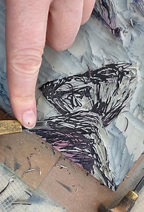 30K views · 310 reactions | Cutting Lino to mimic dip pen drawing | Laura Boswell Printmaker | Facebook