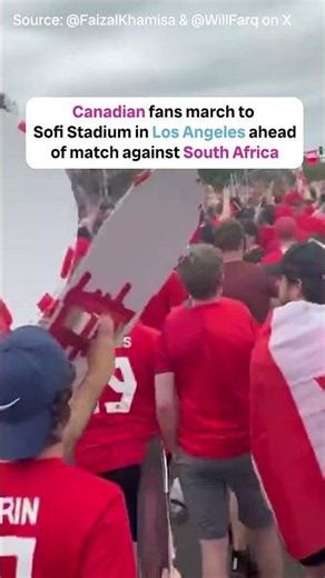 Canadian fans have made it to Los Angeles for Team Canada vs. South Africa #fifaworldcup
