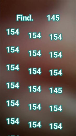 find 145 in this numbers #quiz #education #mathematics