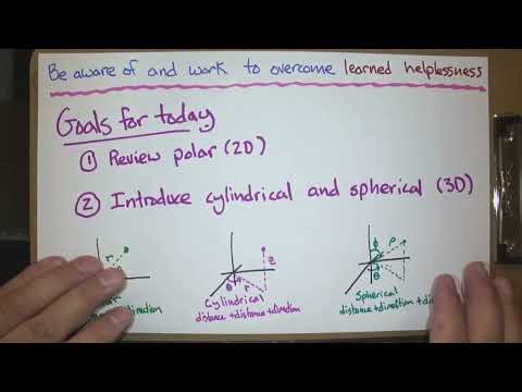 Polar, Cylindrical, and Spherical coordinates (Calc 3; Lecture 1-2; Fall 25)