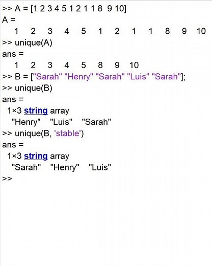 Remove Duplicate Values in MATLAB 😇 | MATLAB #short Tutorial