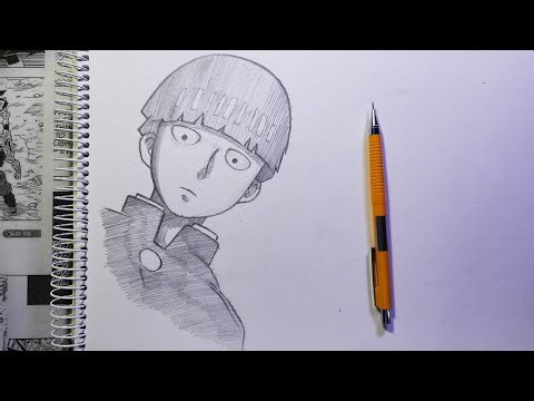 Mob drawing tutorial from Anime Mob psycho 100 | how to draw Mob step by step