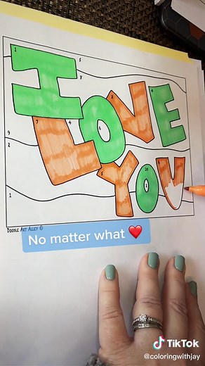 Love: No Matter What ❤️ #coloring #sharpies #relaxing #satisfying #asmr #artistsoftiktok #love #nomatterwhat #UnsealTheMeal