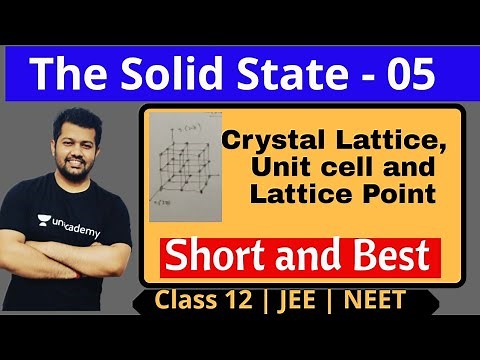 Class 12 || Chemistry || The Solid State 05 || Crystal lattice, Unit Cell and Lattice Point || JEE