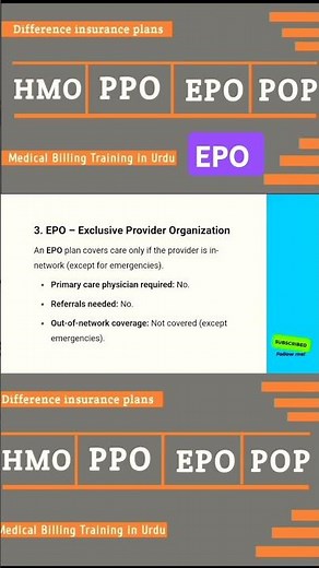 What is EPO plan in medical billing