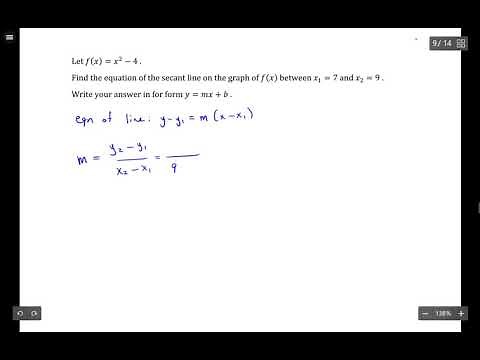 Secant Lines: Find equation of secant line