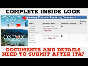 Express Entry | Documents and Details need to upload after ITA | Complete inside look