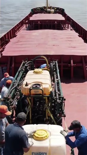 Why is this giant sprayer on a ship? #Farming