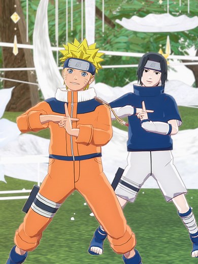 Naruto & Sasuke Dance MMD Silhouette Challenge