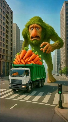 Evolution of Brr brr Patapim chasing a garbage truck carrying big carrots into a flying robot