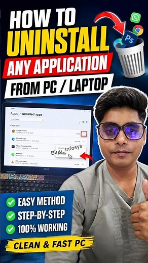 How to Uninstall Any Application from Laptop & Computer (Windows 10/11) | Easy 2026 #viral #trending
