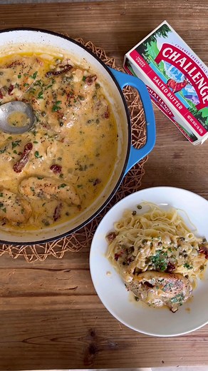 Delicious Chicken Piccata Recipe with Challenge Butter | Lemon Butter Pasta