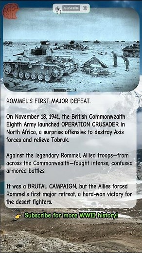 Operation Crusader: Rommel's First Major Defeat | North Africa WWII | #shorts #DesertWarfare