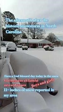After the historic blizzard in North Carolina. Feb 1 2026. ENC