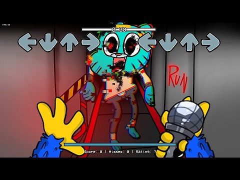 Huggy Wuggy Vs Glitch Gumball in Vent First-Person / FNF Mod x Pibby Gumball / Poppy Playtime Mod