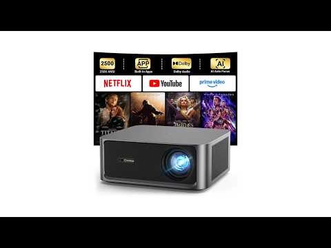 Review HAPPRUN 2500 ANSI Lumens Outdoor Projector | 4K Streaming WiFi 6 Home Theater