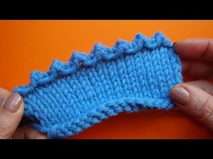 Picot binding off knitting Зубчатое пико Вязание спицами 67