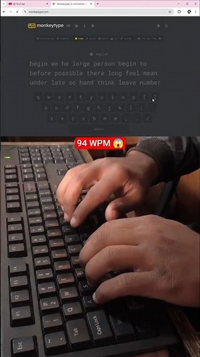 94 WPM Typing Speed 😱 Can You Beat This? #keyboard #typing #typingtest #94wpm #raushantypingmaster